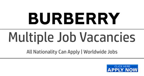 Burberry hiring Client Advisor 